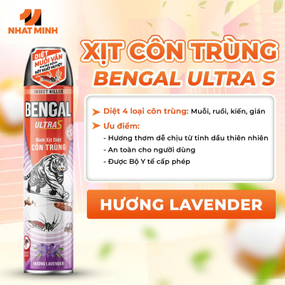 Xịt côn trùng hương Lavender Bengal Ultra S